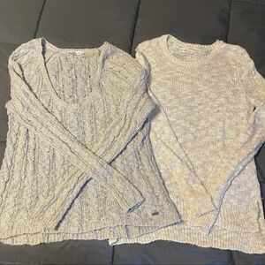 Abercrombie & Fitch Sweater Womens S Cable Knit Surfing Beachy Preppy Pair Of 2